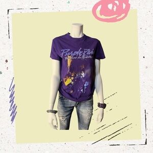 Purple Rain Graphic Unisex Small T-Shirt